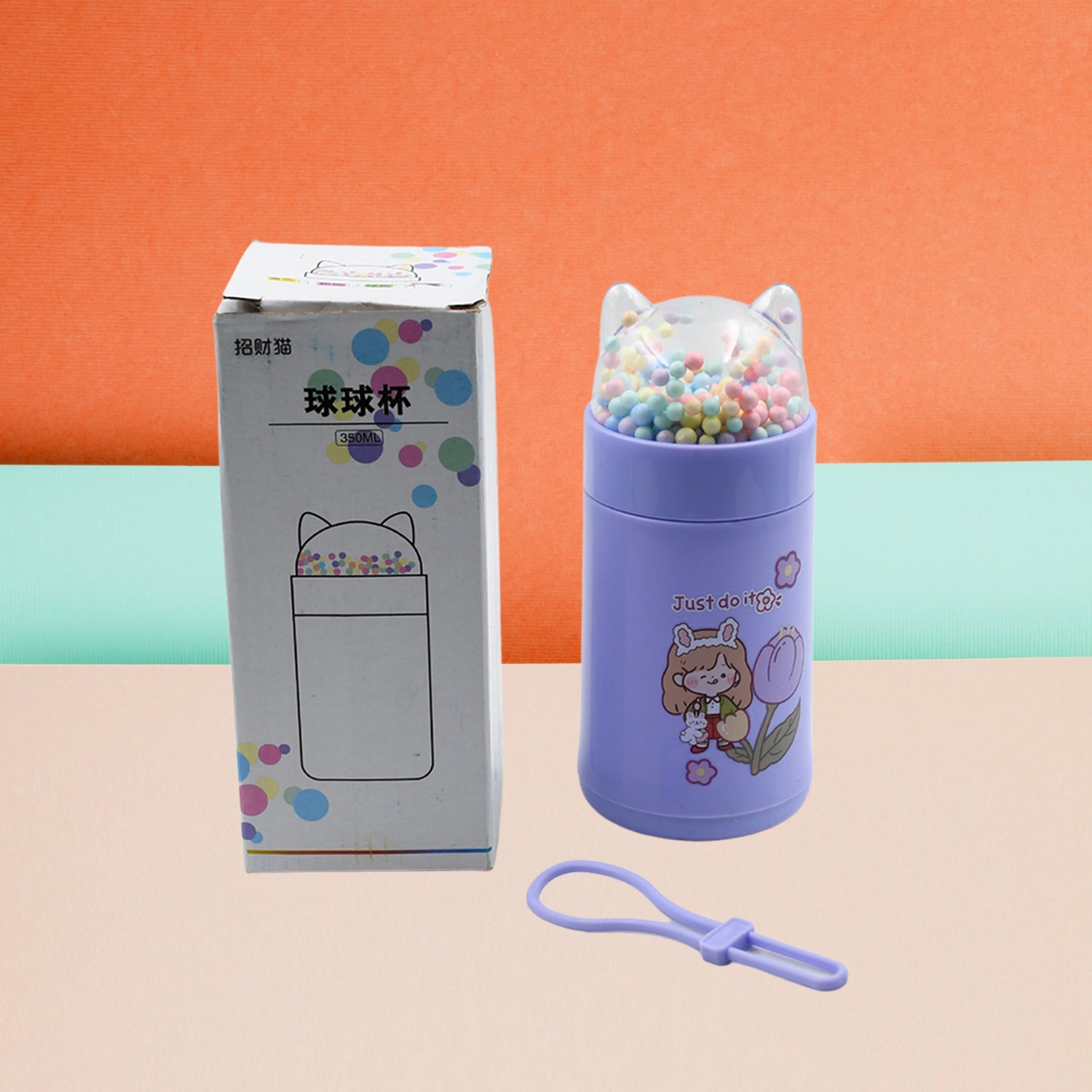 6953 Girl Glass Water Bottle for School with Kid Sparkle Strap Cat Lid Sequins Glitter Glass Cup Birthday Gift Children 350ml (MOQ :- 80 pc) 6953 Girl Glass Water Bottle for School with Kid Sparkle Strap Cat Lid Sequins Glitter Glass Cup Birthday Gift Children 350ml (MOQ :- 80 pc)
